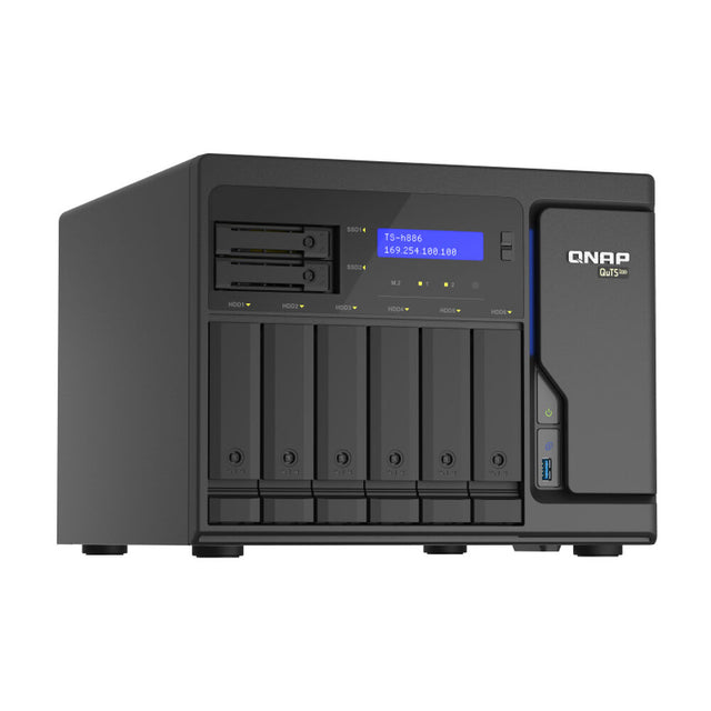 Almacenamiento en Red NAS Qnap TS-H886-D1622-16G    Negro