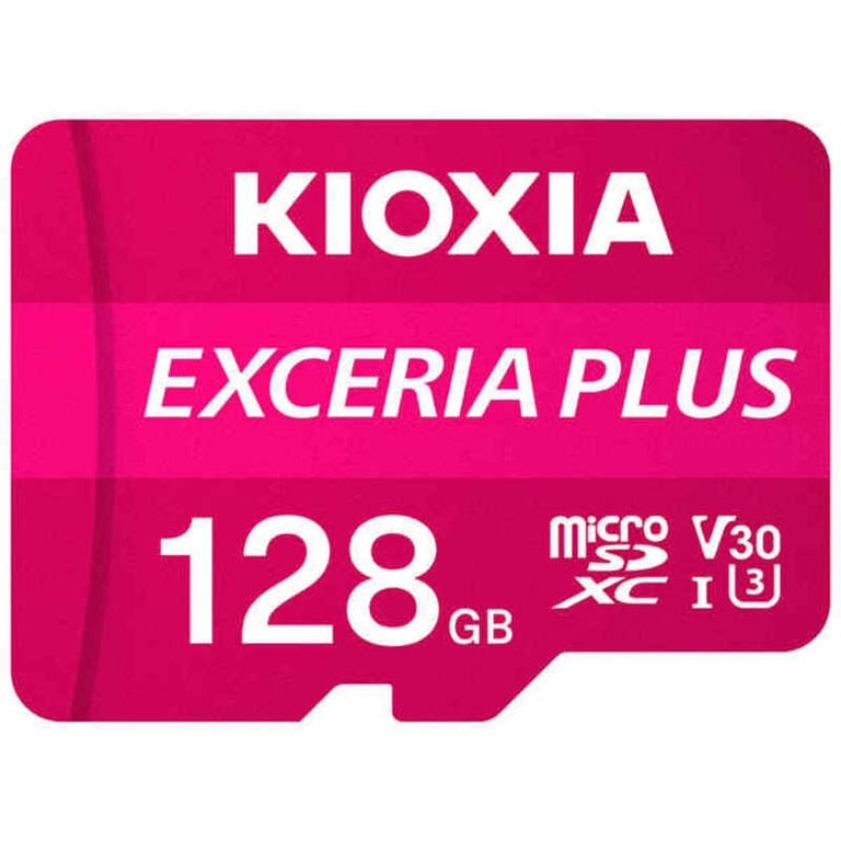 Tarjeta de Memoria Micro SD con Adaptador Kioxia Exceria Plus UHS-I U3 Clase 10 Rosa