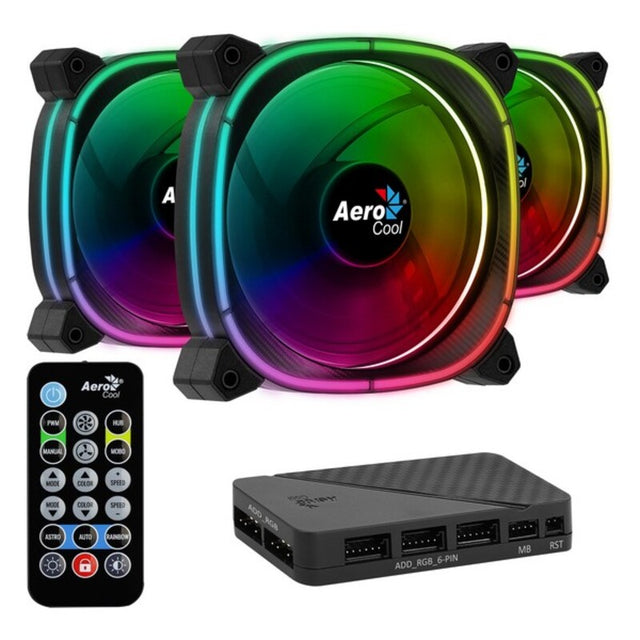 Ventilador Aerocool Astro 12 Pro Ø 12 cm 1000 rpm ARGB LED