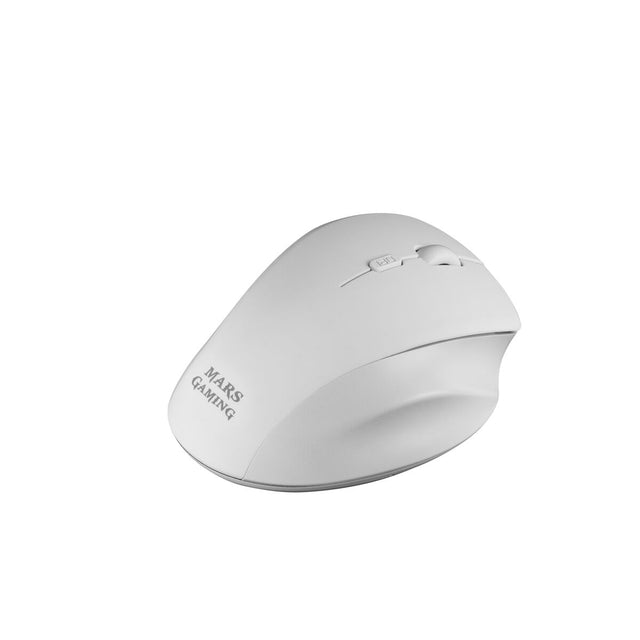 Mars Gaming Mouse MMWERGO Ergonomische kabellose Maus Weiß 3200 DPI