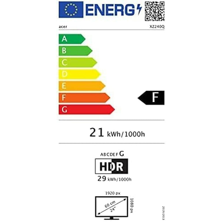 Monitor Acer XZ240Q Pbmiiphzx 23,6"