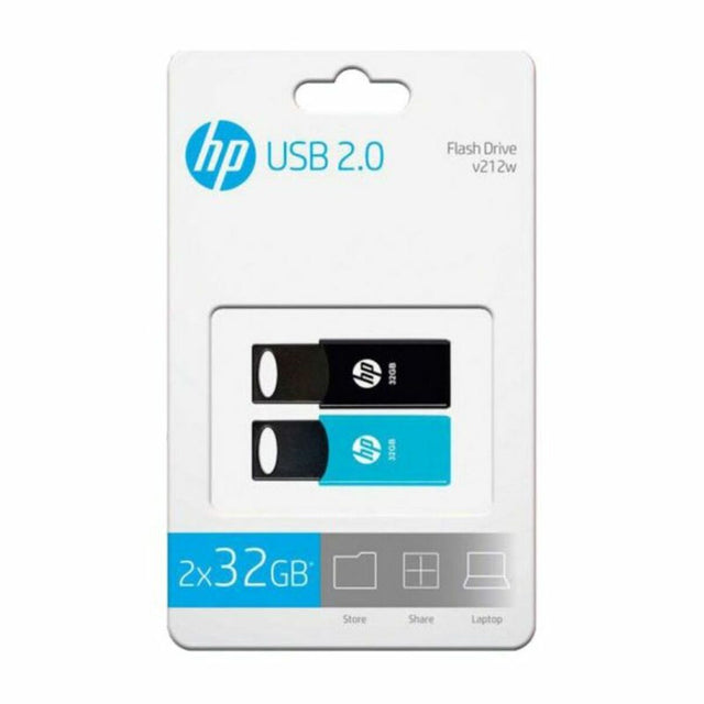 USB-Stick HP 212 USB 2.0 Blau/Schwarz (2 Einheiten)