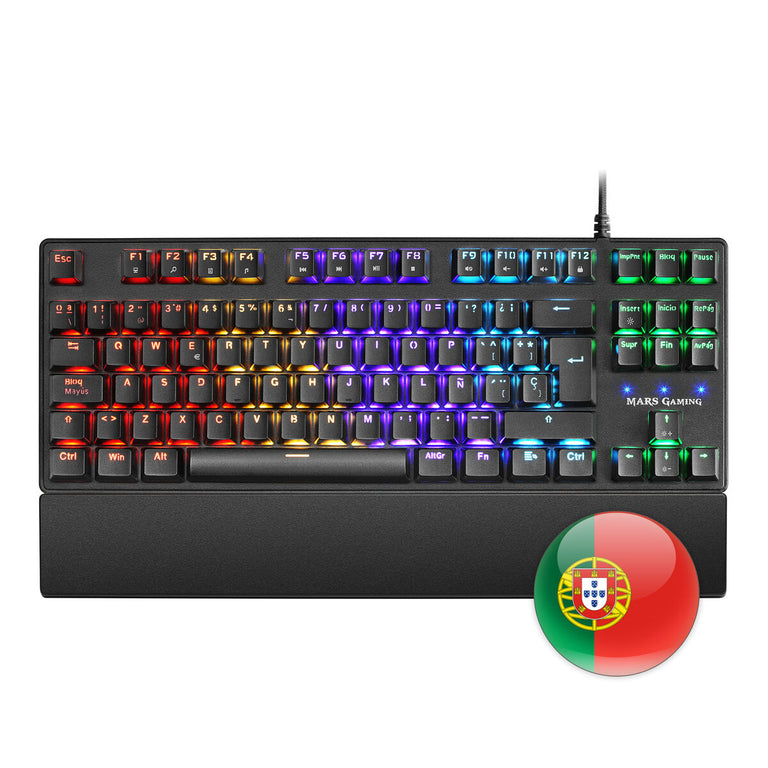 Teclado Gaming Mars Gaming MKXTKLBPT Negro