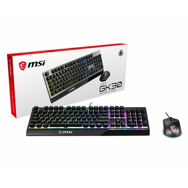 MSI Vigor GK30 Qwerty spanische Tastatur und Maus