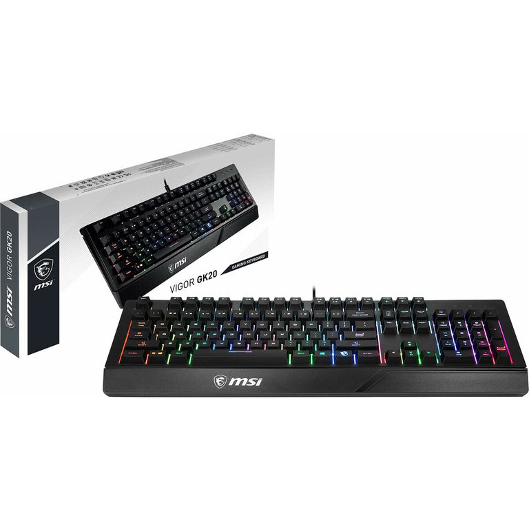 Gaming-Tastatur MSI Vigor GK20 Qwerty Spanisch Schwarz LED RGB