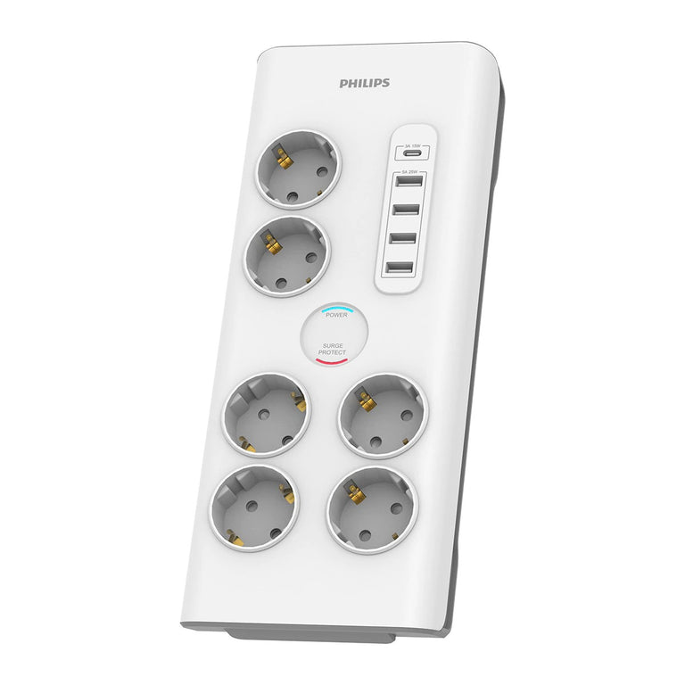 Steckdosenleiste 6 Schuko-Steckdosen Philips