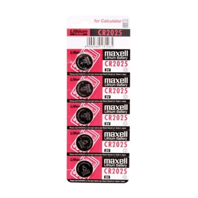 Pilas de Botón de Litio Maxell CR2025 3V (5pcs)