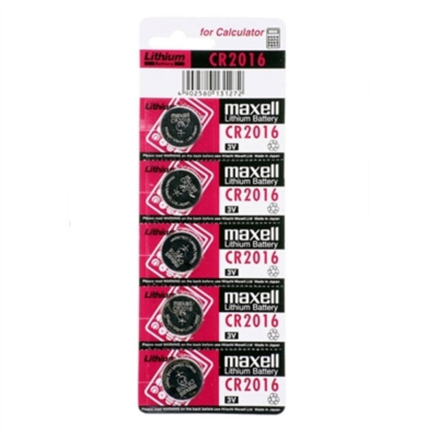 Pilas de Botón de Litio Maxell CR2016 3V (5 pcs)