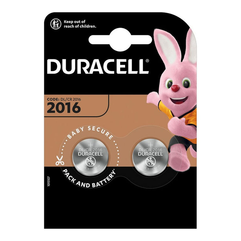 Pilas de Botón de Litio DL/CR2016 DURACELL 3V (2 uds)