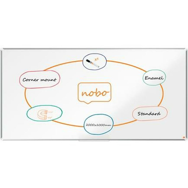 Whiteboard Nobo Premium Plus Magnetic 200 x 100 cm Verglaster emaillierter Stahl