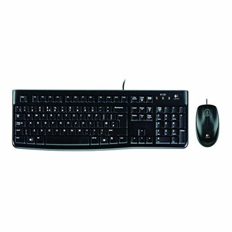 Logitech 920-002550 optische USB-Tastatur und Maus schwarz