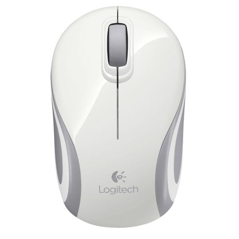 Logitech M187 kabellose Maus weiß grau