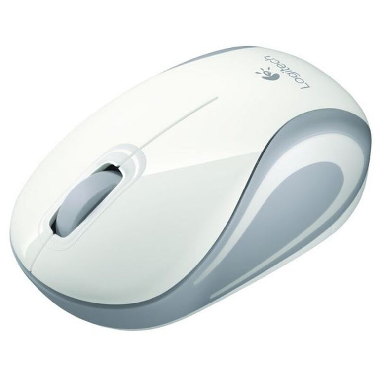 Logitech M187 kabellose Maus weiß grau