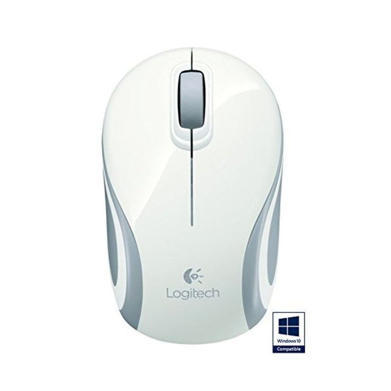 Logitech M187 kabellose Maus weiß grau