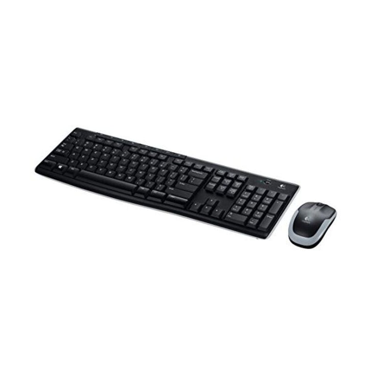 Logitech 920-004513 2,4 GHz schwarze kabellose Tastatur und optische Maus