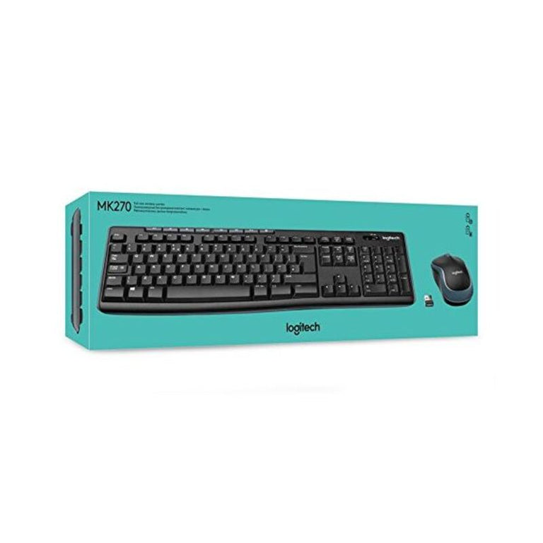 Logitech 920-004513 2,4 GHz schwarze kabellose Tastatur und optische Maus