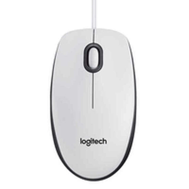 Logitech B100 Optische Maus 800 dpi Weiß