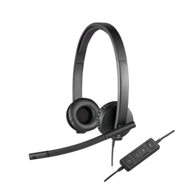 Headset mit Mikrofon Logitech STEREO H570e Schwarz