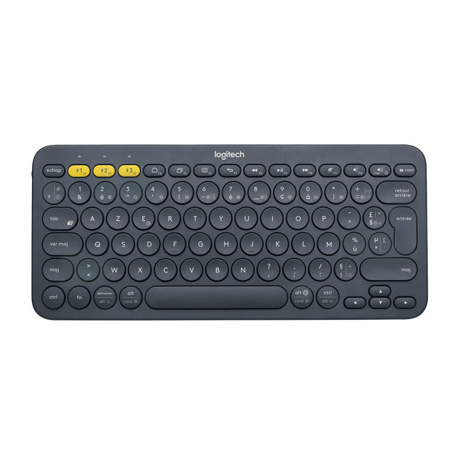 Logitech K380 Tastatur Dunkelgrau Französisch AZERTY