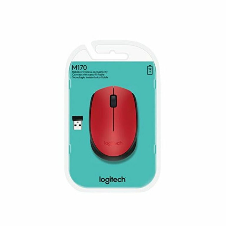 Logitech Wireless Mouse M171 1000 dpi Schwarz Rot