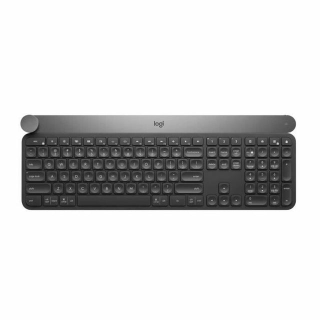 Teclado Logitech Craft Bluetooth Plateado Negro Inalámbrico Francés AZERTY