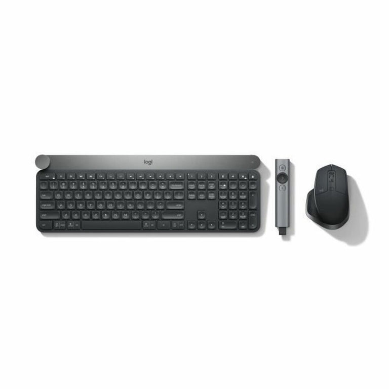 Logitech Craft Bluetooth Silber Schwarz Kabellose französische AZERTY-Tastatur