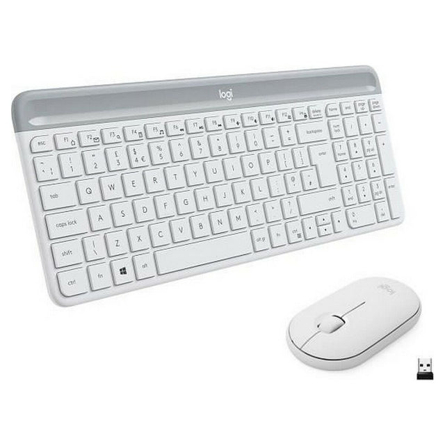 Logitech MK470 Weiße französische AZERTY-Maus und -Tastatur