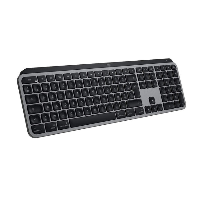 Logitech MX Keys Bluetooth-Tastatur Schwarz Grau Kabellos Französisch AZERTY