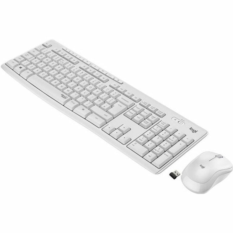 Logitech Kabellose Tastatur und Maus MK295 Französisch Weiß AZERTY