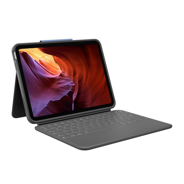 iPad-Hülle + Logitech Rugged Folio Qwerty-Tastatur Spanisch