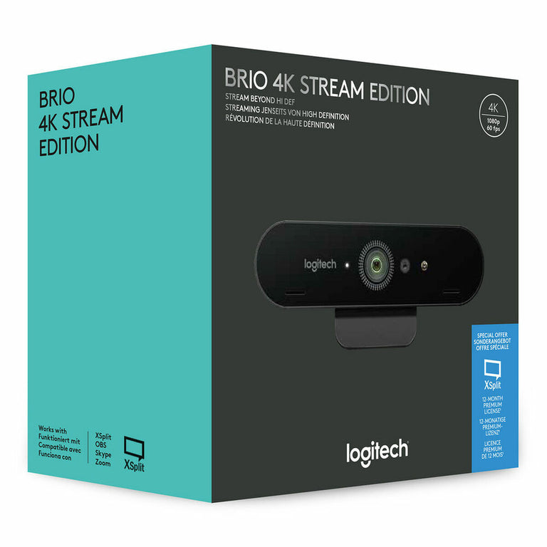 Webcam Logitech BRIO STREAM 4K Ultra HD 90 fps 13 mpx