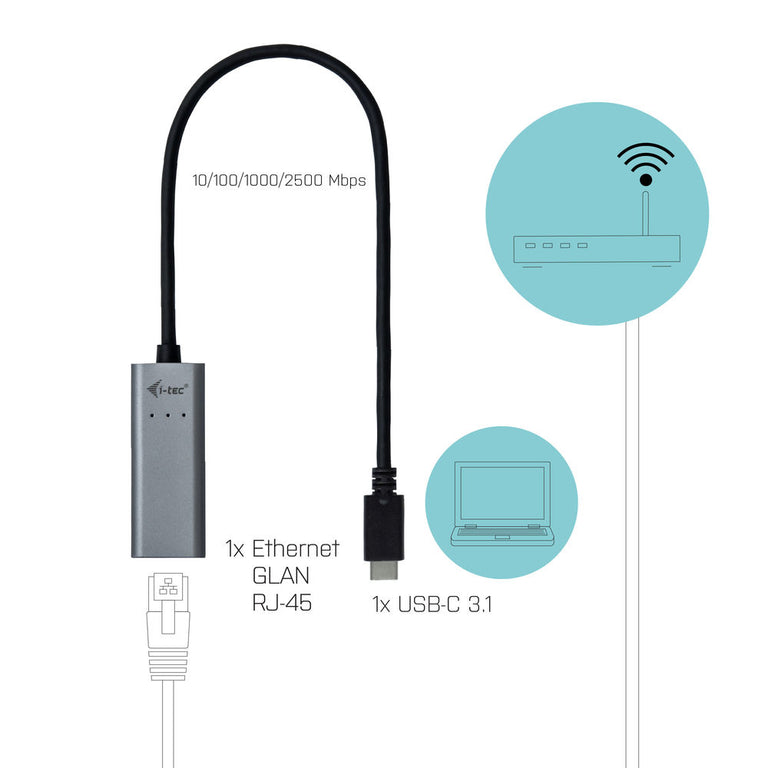 i-Tec C31METAL25LAN USB-zu-Ethernet-Adapter