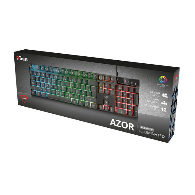 Teclado Gaming Trust GXT 835 Azor QWERTY LED RGB