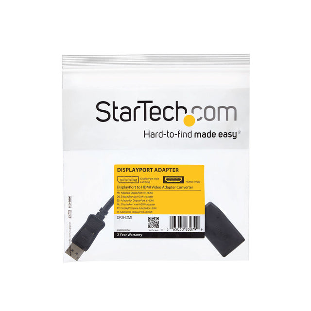 DisplayPort-auf-HDMI-Adapter Startech DP2HDMI Schwarz