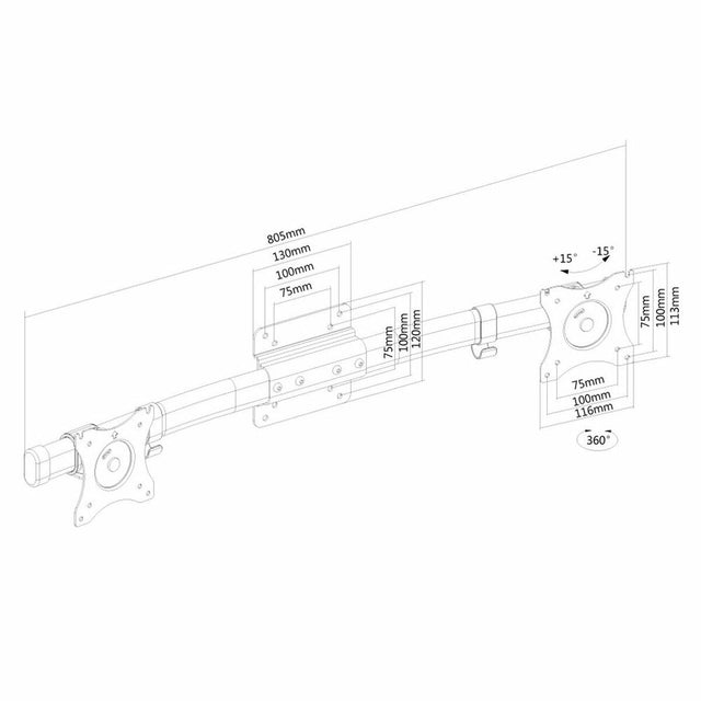 Tischhalterung für Display Neomounts FPMA-CB100