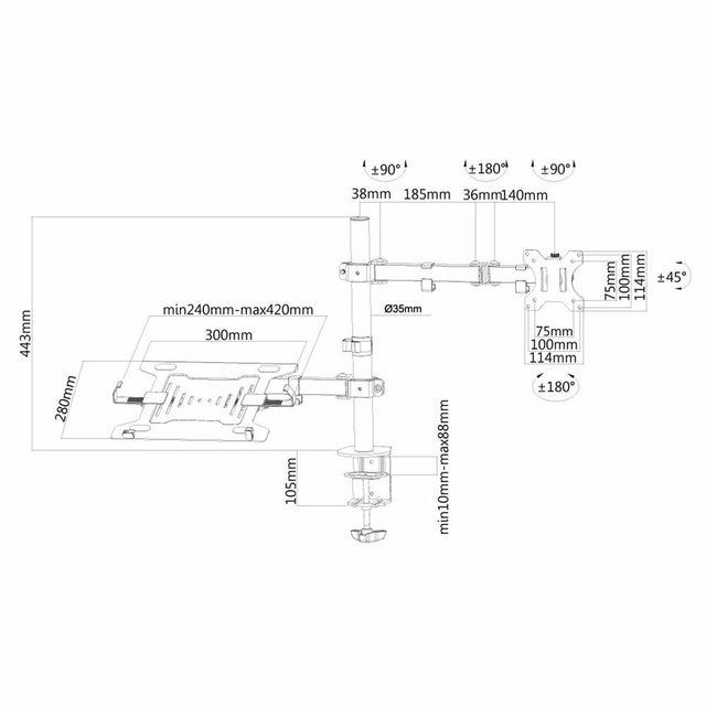 TV-Unterstützung Neomounts FPMA-D550NOTEBOOK