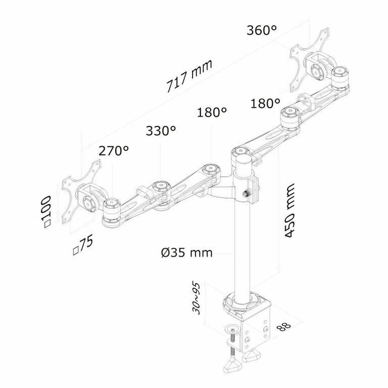 Tischhalterung für Display Neomounts FPMA-D935D