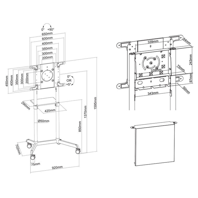 Soporte TV Neomounts NS-M1250BLACK