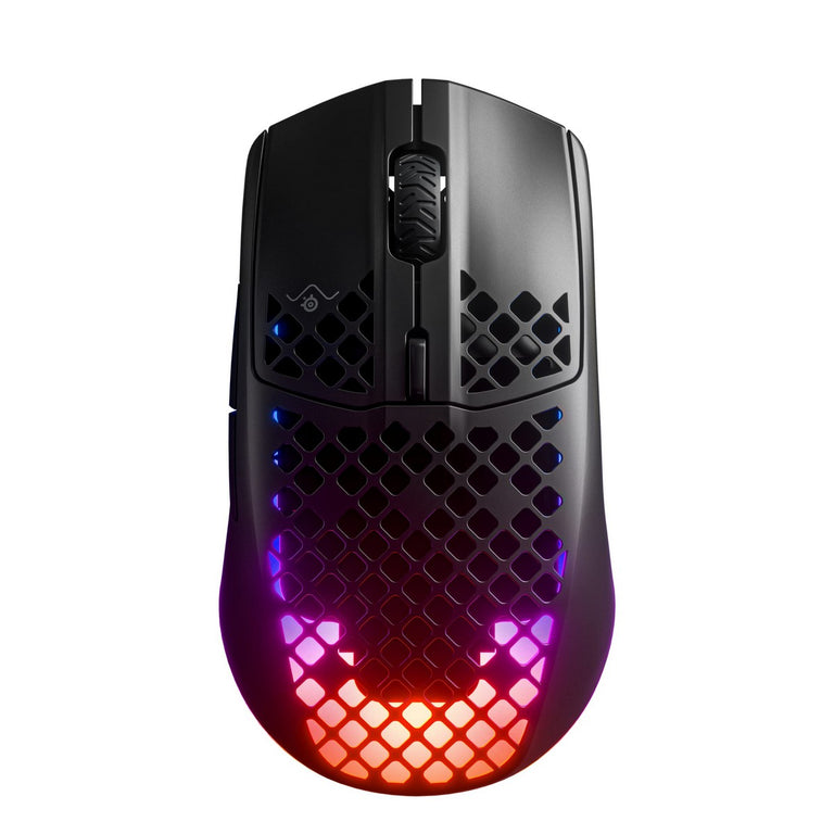 Ratón SteelSeries Aerox 3 Negro Inalámbrico Gaming Luces LED