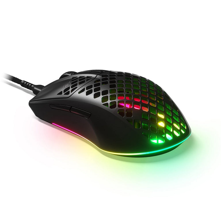 Ratón SteelSeries Aerox 3 Negro Inalámbrico Gaming Luces LED