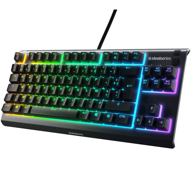 Teclado SteelSeries Apex 3 USB Negro Gaming Francés Con cable AZERTY