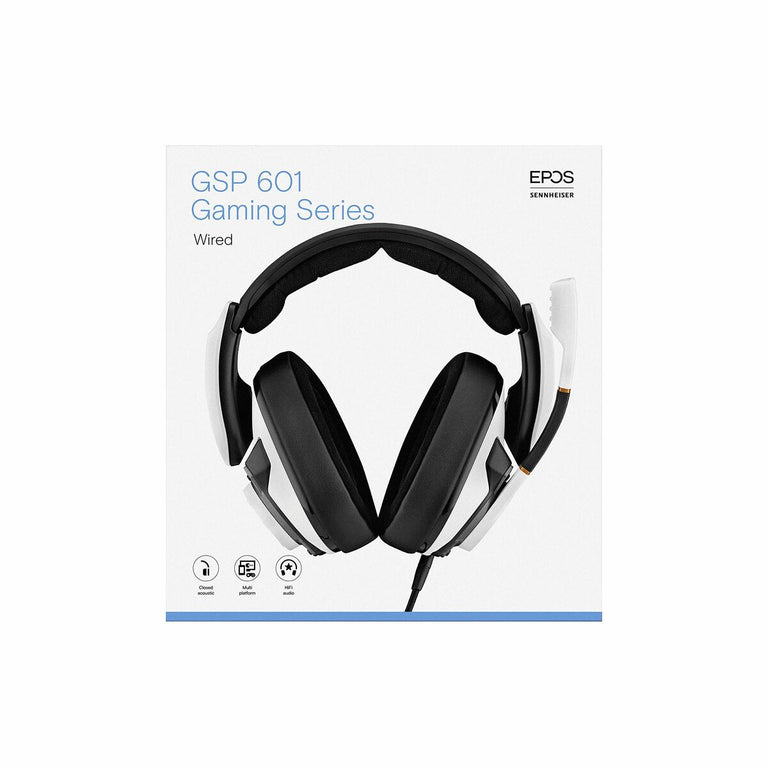 Auriculares con Micrófono Gaming Epos GSP 601 Negro/Blanco