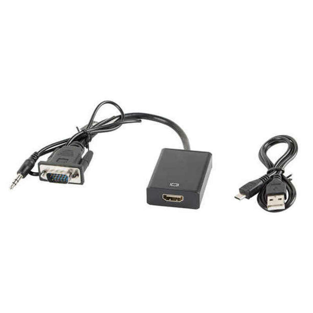 Lanberg AD-0021-BK HDMI-zu-VGA-Adapter