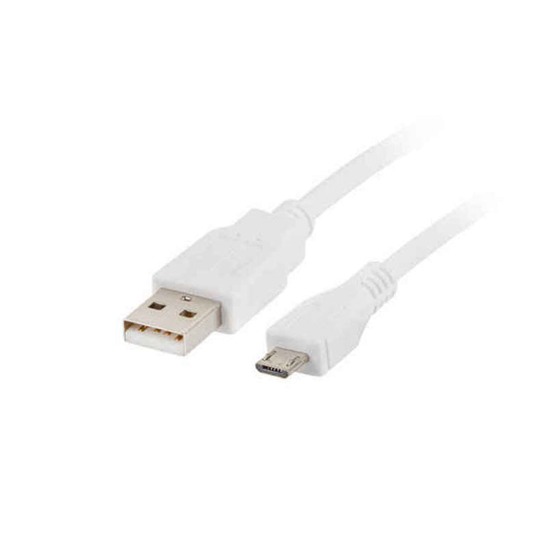 Cable Micro USB Lanberg 480 Mb/s Blanco