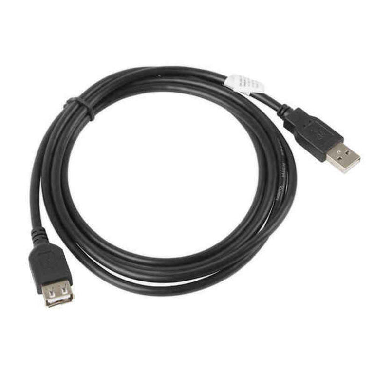 Lanberg USB-Verlängerungskabel, männlich/weiblich, 480 Mbit/s, Schwarz