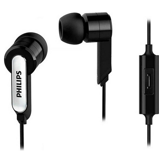 Auriculares con Micrófono Philips Negro Silicona