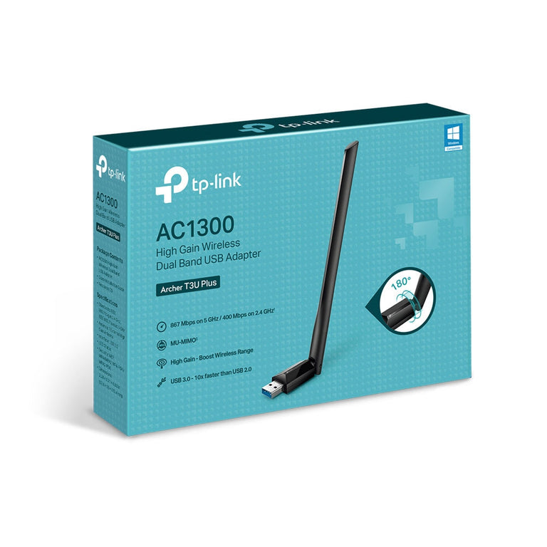 TP-Link Archer T3U Plus Gigabit Ethernet 867 Mbit/s USB-WLAN-Adapter Schwarz