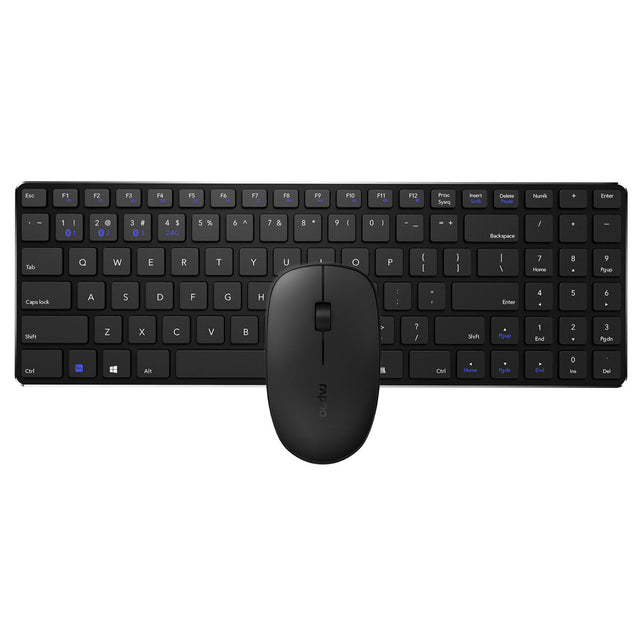 Teclado y Ratón Inalámbrico Rapoo 00192096 Negro