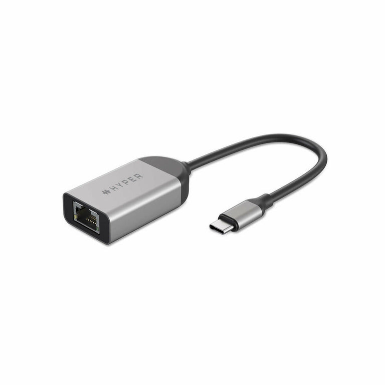 Adaptador USB C a Red RJ45 Hyper HD425B Plata