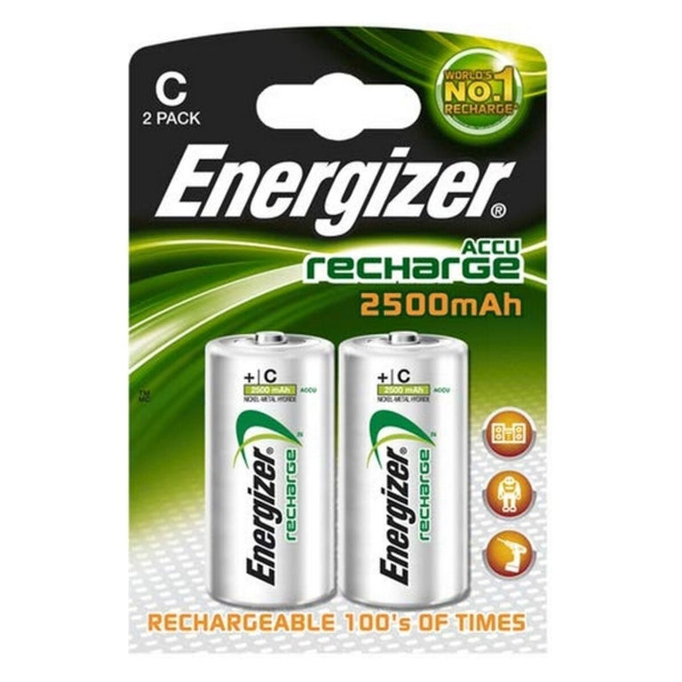 Pilas Recargables Energizer ENRC2500P2 C HR14 2500 mAh